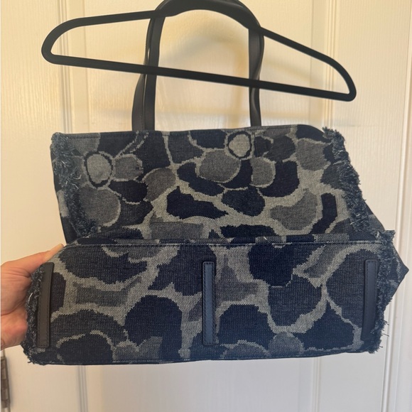 NOT 4sale Kate Spade Sam Blue Denim Floral Shoulder Tote Bag - Picture 5 of 12